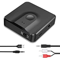 Receptor Bluetooth 2 en 1 Transmisor Adaptador Bluetooth 5.0- Transmisor Bluetooth con AUX 3.5 mm&amp-RCA Audio HD de Baja…